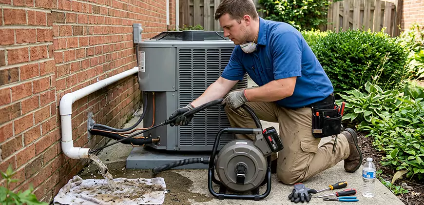 AC Unit Drain Pipe Cleaning in Encinitas
