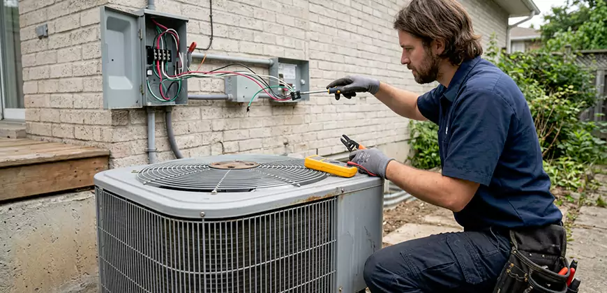 Exterior AC Unit Electrical Repair in Encinitas